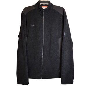 Mammut Men's Full Zip Fleece Jacket Charcoal Gray Outdoor Activewear Size XL